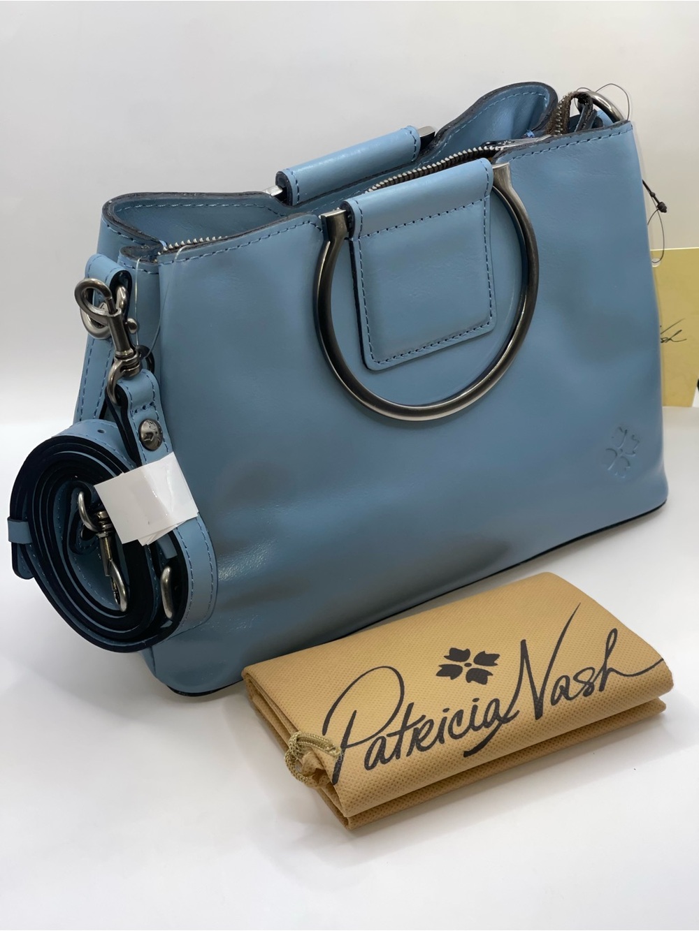 Patricia Nash Empoli Satchel Blue Fog